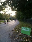 View from Bicycle Mobile around mile 11.5. The sign made me hungry.
