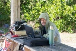 Stan surviving the cold.