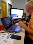 Gary (WB9AYD) figuring out PSK 31