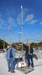 Les and Mike with the completed antenna